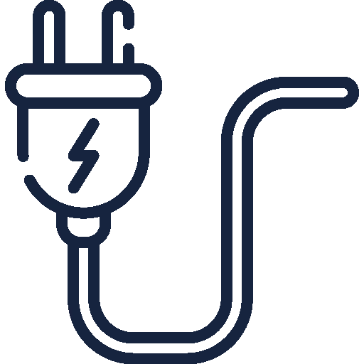 power plug dark blue